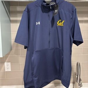 New With Tags Under Armour Cal Gymnastics Halfzip Short Sleeve Size XL